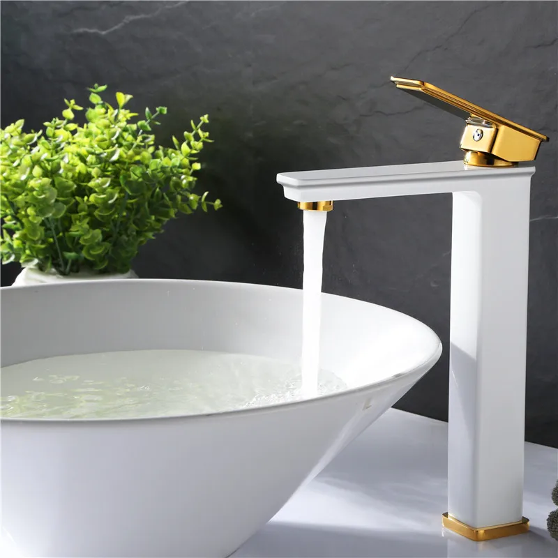 

Black stage basin full copper basin faucet lavatory basin tap hot and cold water tap