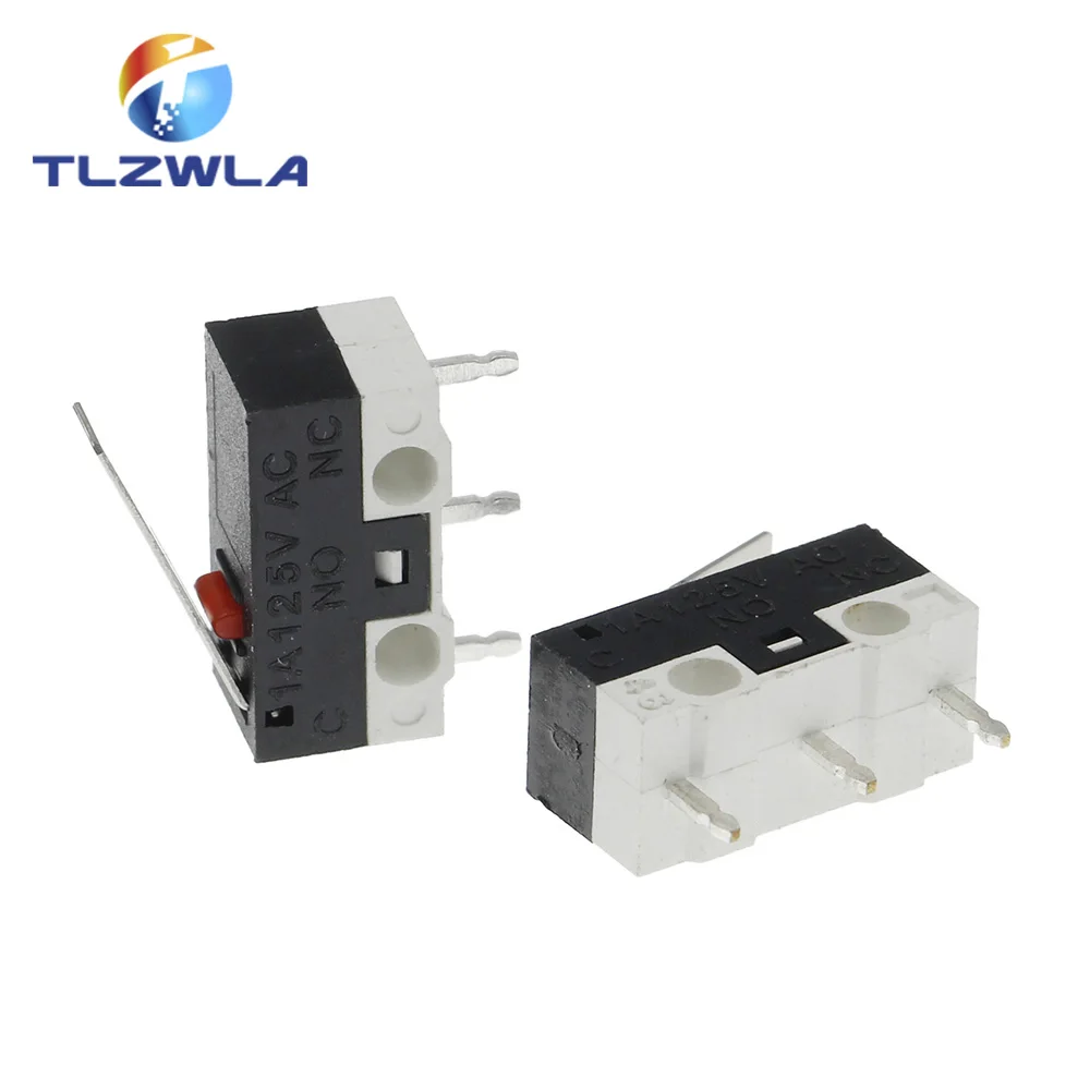 1000Pcs Limit Switch Push Button Switch 1A 125V AC Mouse Switch 3Pins Micro Switch