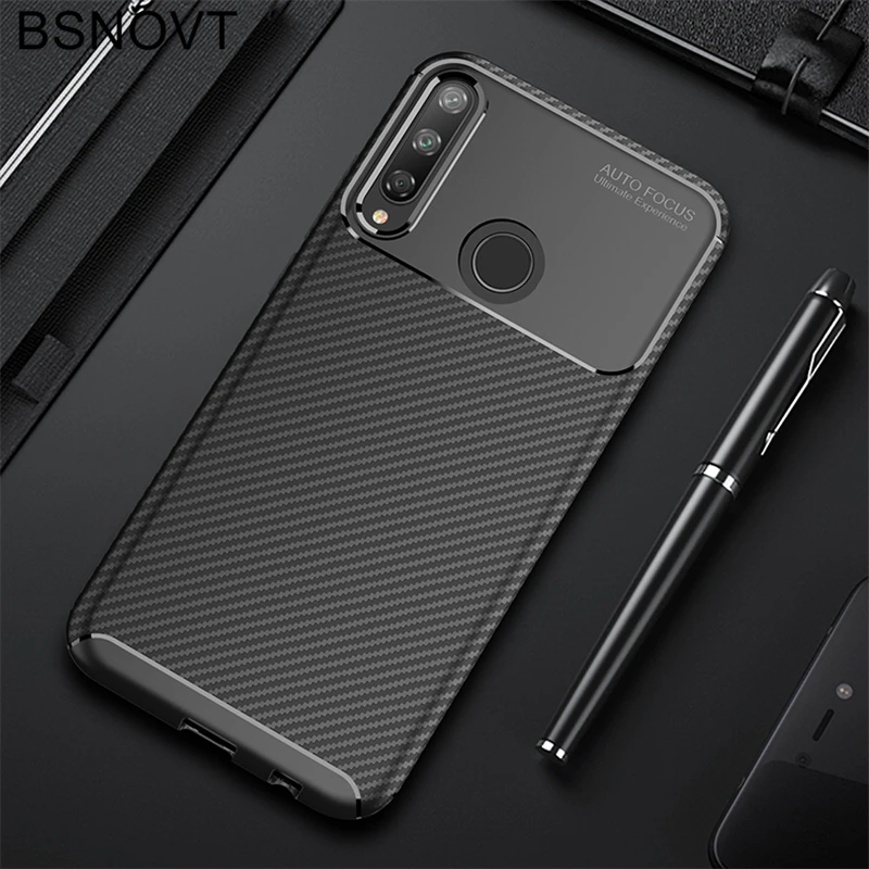 For Cover Huawei P40 Lite E Case Soft Silicone Carbon Fiber Shell 6.39&quot 2020 | Мобильные телефоны и аксессуары