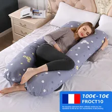 Oreiller de grossesse en forme de U, oreiller de grossesse, remplissage complet, confort du corps, oreiller de maternité pour femmes enceintes, soutien