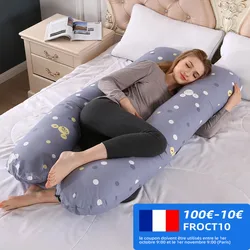 Oreiller de grossesse en forme de U, oreiller de grossesse, remplissage complet, confort du corps, oreiller de maternité pour femmes enceintes, soutien 