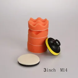 3inch M14 Mix Set SPTA 3 5 6 7 дюймов Автомобильный вощеный набор губок полировальные подушечки мягкая кромка подложка пластина шлифовальная губка для полировки воска полировщик пенопластовые подушечки - Цвет: 3inch M14 Mix Set