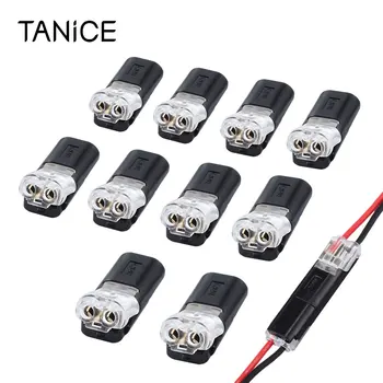 

TANiCE 10PCS 12V Cable Snap Plug in Connector Terminal Connections Joiners for Car Auto Flame Retardant Level UL94v-0