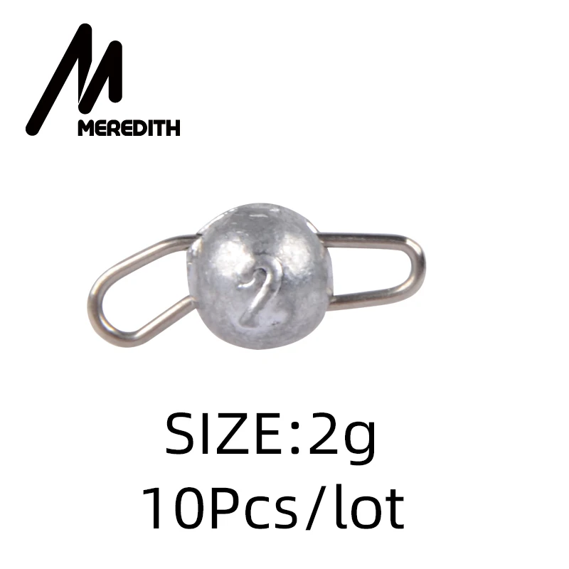 MEREDITH 10 шт./лот рыболовное грузило вес грузила 2 г-18 г грузило соединитель крюка быстросъемное литье рыболовное грузило пуля Рыбалка - Цвет: 2g