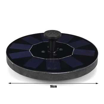 Drijvende Solar Fontein Tuin Fontein Zwembad Vijver Decoratie Zonnepaneel Powered Fontein Waterpomp 16Cm Met Led Licht