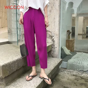 

Mid Waist Knitted Harem Pants Women Trousers Drawstring Skinny Pants Pockets Knitted Striped Sweatpants Pantalon Femme 2020