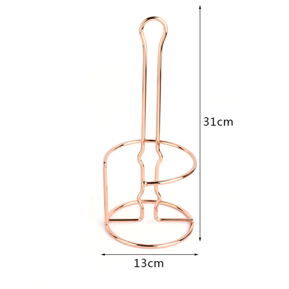 Держатель для бумаги Железный художественный декоративный отдельно стоящий домашний с ручкой для ванной комнаты розовое золото портативный кухонный двухслойный скандинавский