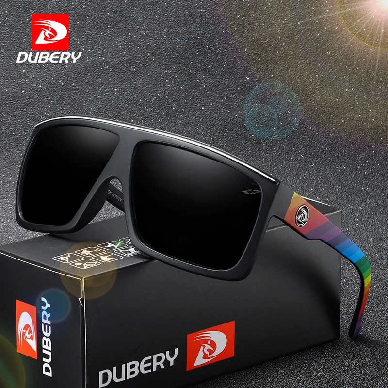 DUBERY Модные мужские Ретро квадратные брендовые зеркальные Oculos UV400 поляризованные солнцезащитные очки мужские s водительские оттенки мужские солнцезащитные очки