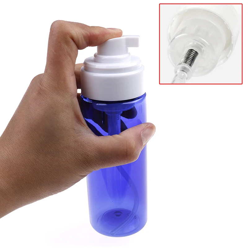 

150ML Clear Blue Foaming Bottle Liquid Soap Whipped Mousse Points Bottling Shampoo Lotion Shower Gel Foam Pump