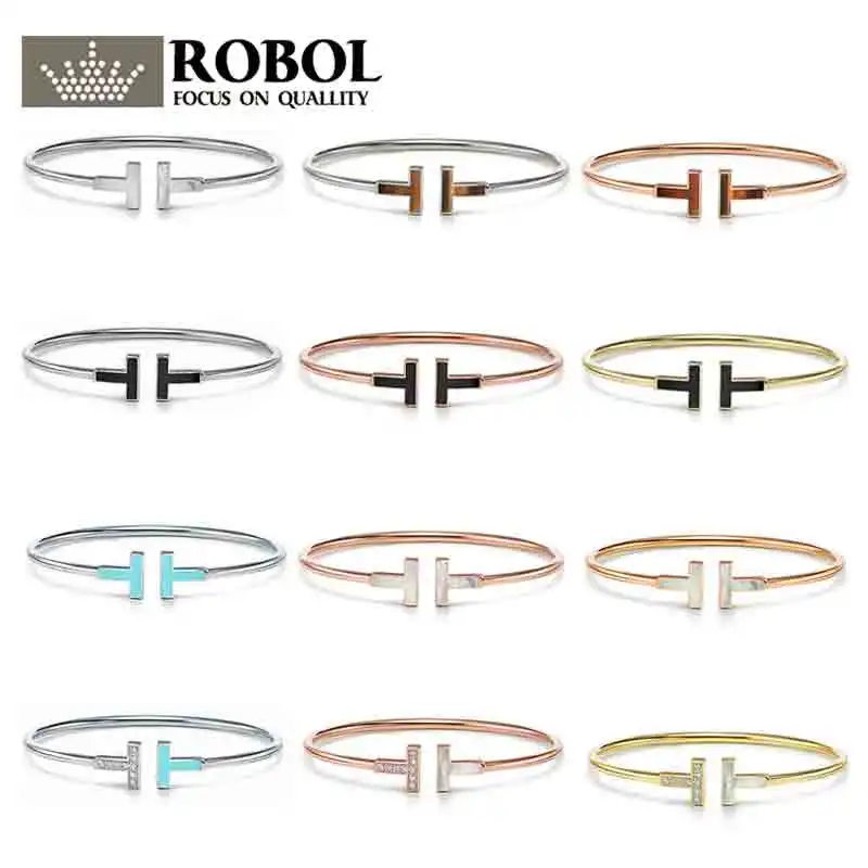 

SL 11 TFB Original 925 Sterling Silver TTFF Bracelet Classic T-shaped Bracelet Multicolor Optional Luxury Bracelet Fine Jewerly