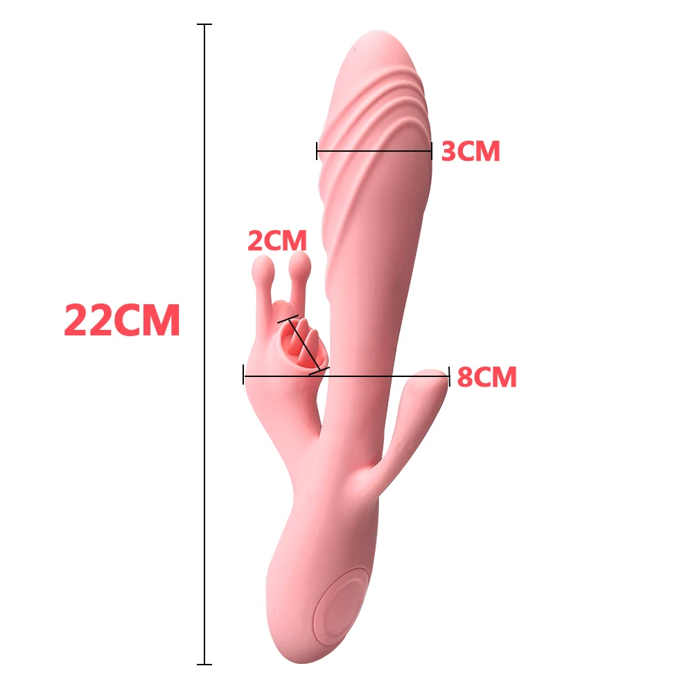 Frequency Heating Vibrator Tongue Licking Dildo G-spot Massager_voghion.com