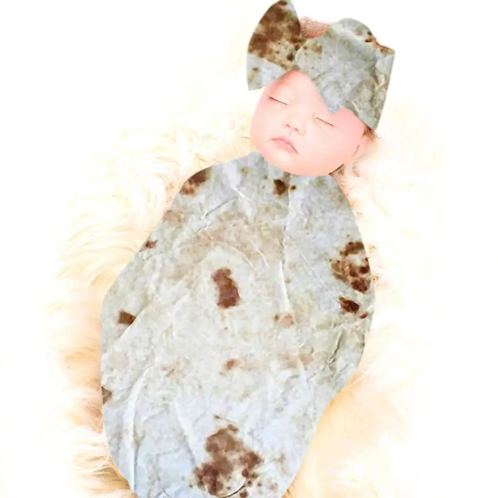 Модные детские нагрудники из хлопка для новорожденных; комплект из 2 предметов; повязка на голову; мягкое Пеленальное Одеяло; полотенце; халат; одежда для сна - Цвет: Gray