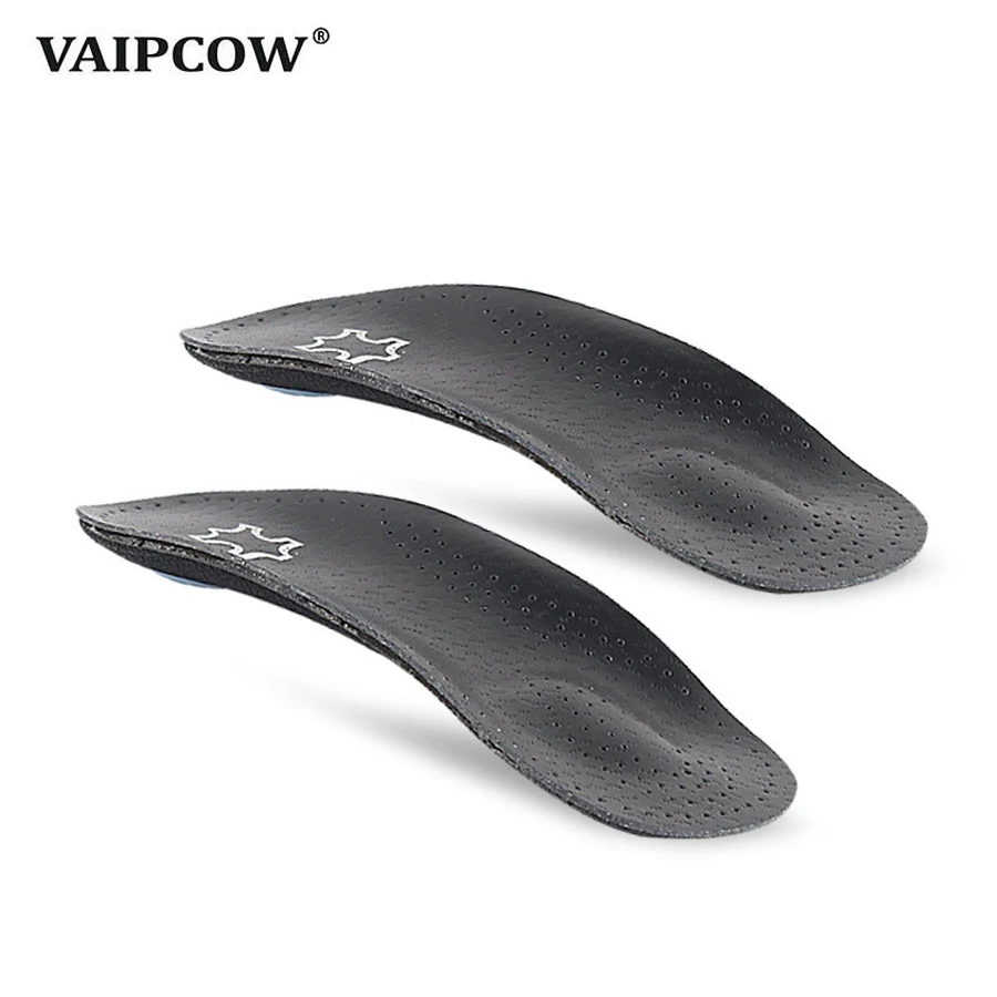 

Leather orthotic insole for Flat Feet Arch Support 3/4 length orthopedic shoes sole Insoles for feet men and women foot care