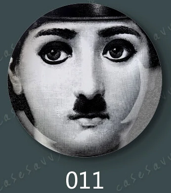 8 дюймов Креативный дизайн Fornasetti настенная декоративная тарелка Ретро Европейский Элегантный стиль кухонное украшение высококлассный дом - Цвет: 11