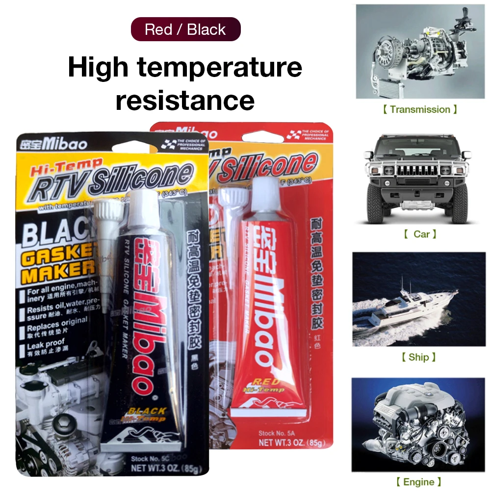 Pegamento Adhesivo Fuerte De 100g, Sellador De Alta Temperatura Rtv,  Pegamento De Fijación Rojo Para Herramientas De Reparación De Sello De  Hueco De Motor De Coche - Cuidado Para La Pintura - AliExpress