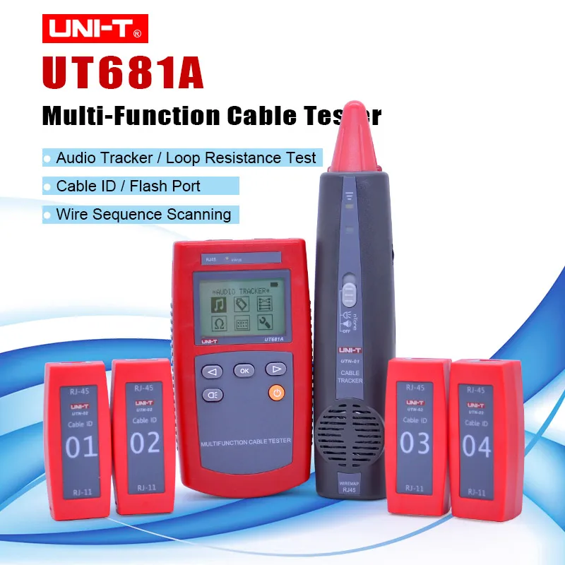 Multi UT681A Многофункциональный кабельный искатель набор сетевой тестер кабельный тестер охотничий инструмент Контрольное устройство