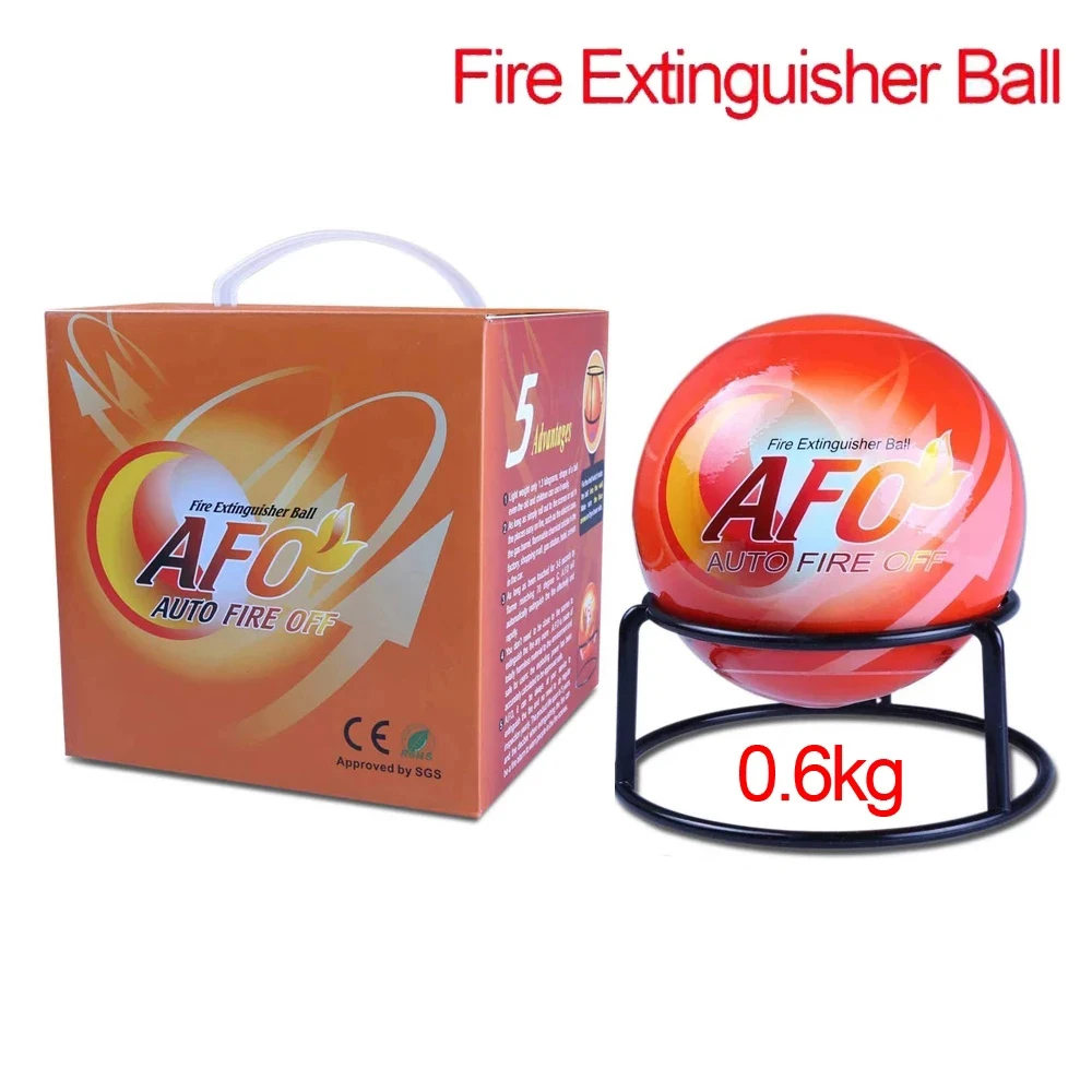 Fire Extinguisher Ball 0.6KG Automatic Dry Powder Fireball For Car House Office Fire Suppression Device With Mount Bracket Fire Extinguisher Ball