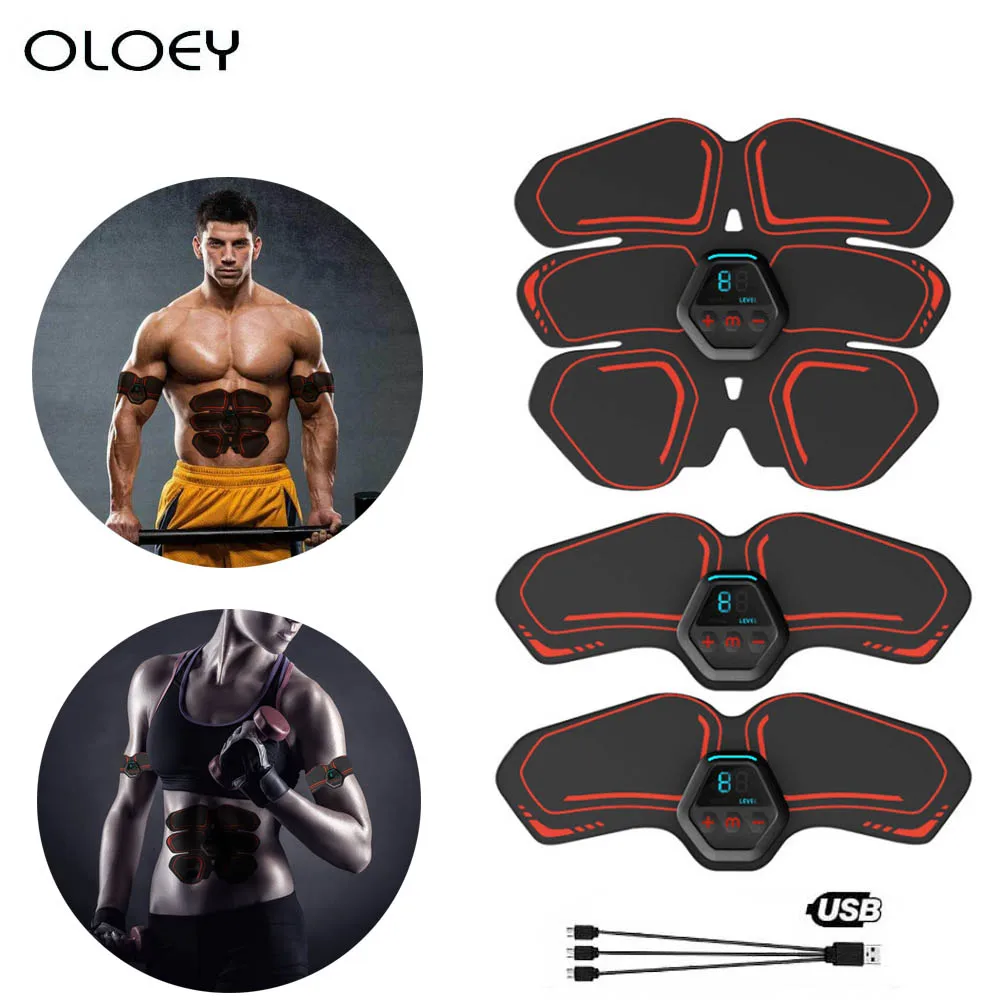

Gym Abdominal Muscle Stimulator Trainer EMS Abs Fitness Equipment Training Gear Muscles Electrostimulator Toner Exercise At Home
