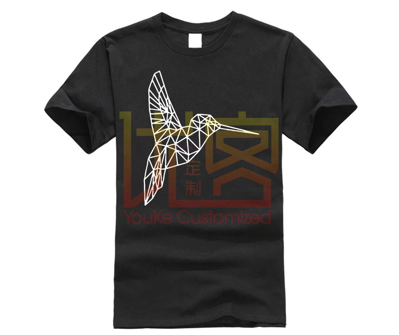 Футболка Hummingbird с геометрическим рисунком оригинальная Harajuku футболка принтом в