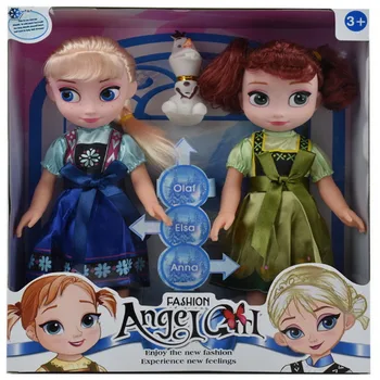 

3pcs Princess Anna Elsa Dolls For Girls Toys Princess Anna Elsa Dolls 8 styles of clothes 16cm Small Plastic Baby Dolls