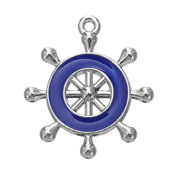 

10pcs Charms Rudder 23.7x27mm Silver Color Pendant Rudder Charms For Jewelry Making Jewelry Findings