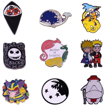 

20pcs/lot J1485 Geekcoco Spirited Away Movie Brooch for Cute Anime Badge Collar Shirt Enamel Pin Brooches Pin Jewelry Accesorios