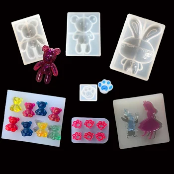 

Popular1PC Cat Bear Paw Rabbit Shaped DIY Silicone Mold Dried Flower Jewelry Accessories Tools Equipments Resin Molds