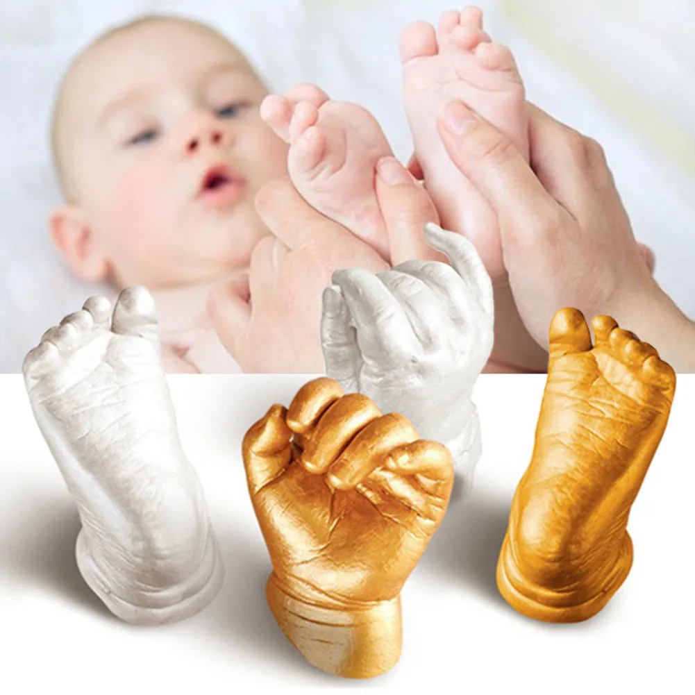 3d bebê mão impressão pé fundição kit lembrança handprint pegada do bebê lembranças de crescimento do bebê memorial