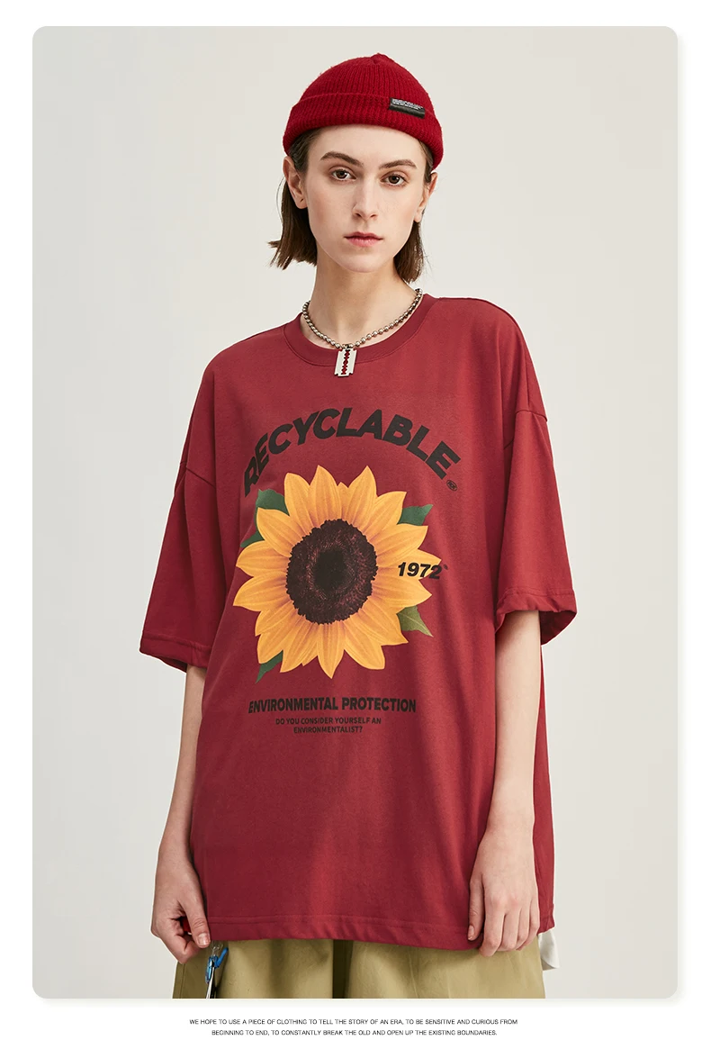 INFLATION Men Tee Shirt Sunflower 