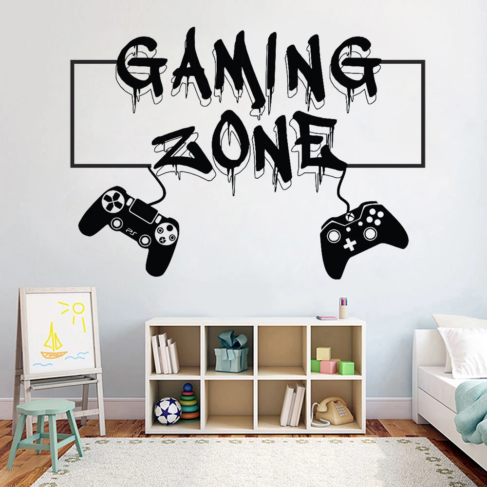 Gamer Wall Decor Controller Decals Video Game Gaming Zone Sticker Dad Life Bedroom Vinyl Art Decal C136 | Дом и сад
