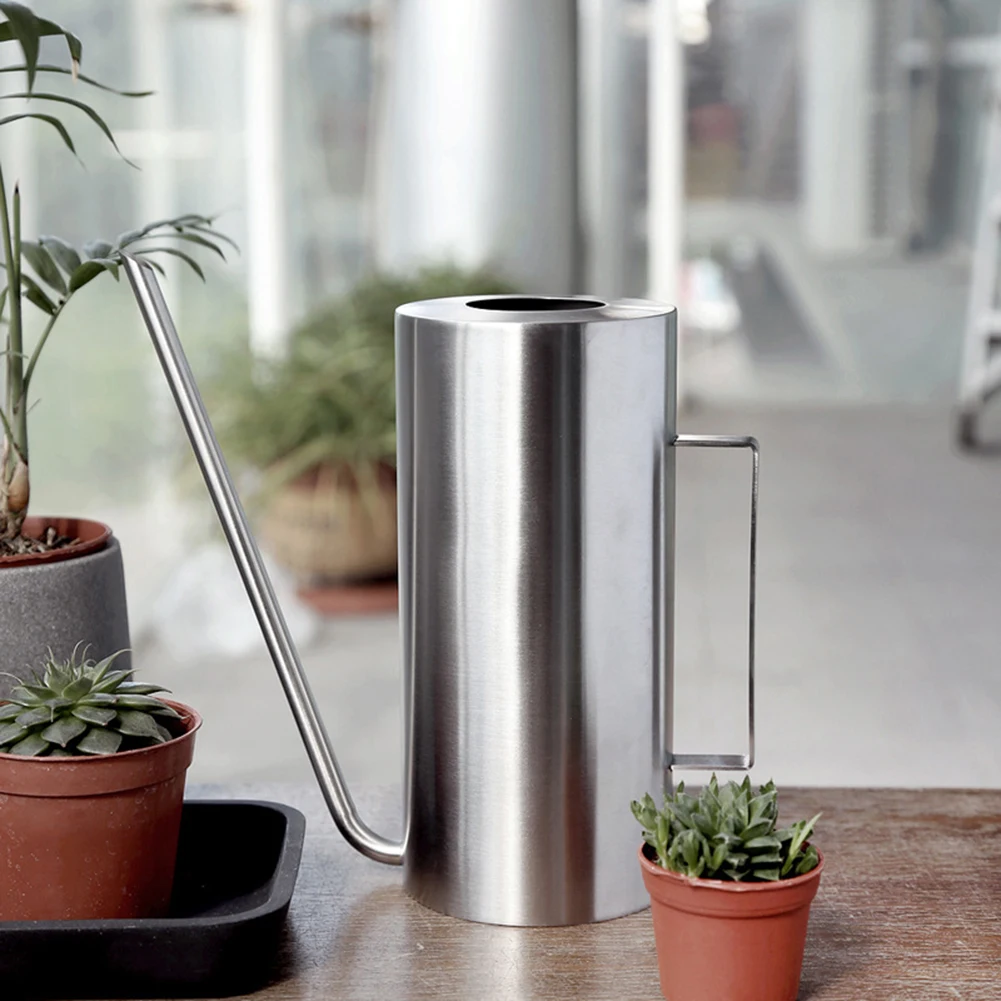 Stainless Steel Watering Pot Gardening Potted Small Watering Can Use Handle Perfect For Watering Plants Flower Garden Tool Stainless Steel Watering Pot Gardening Potted Small Watering Can Use Handle Perfect For Watering Plants Flower Garden Tool