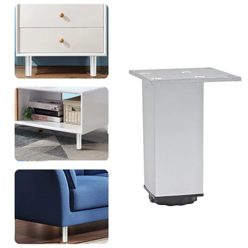 

Adjustable Height Sofa Support Foot Kitchen Aluminum Alloy Square Thicken Cupboard Legs Wine Cabinet Feet Hardware