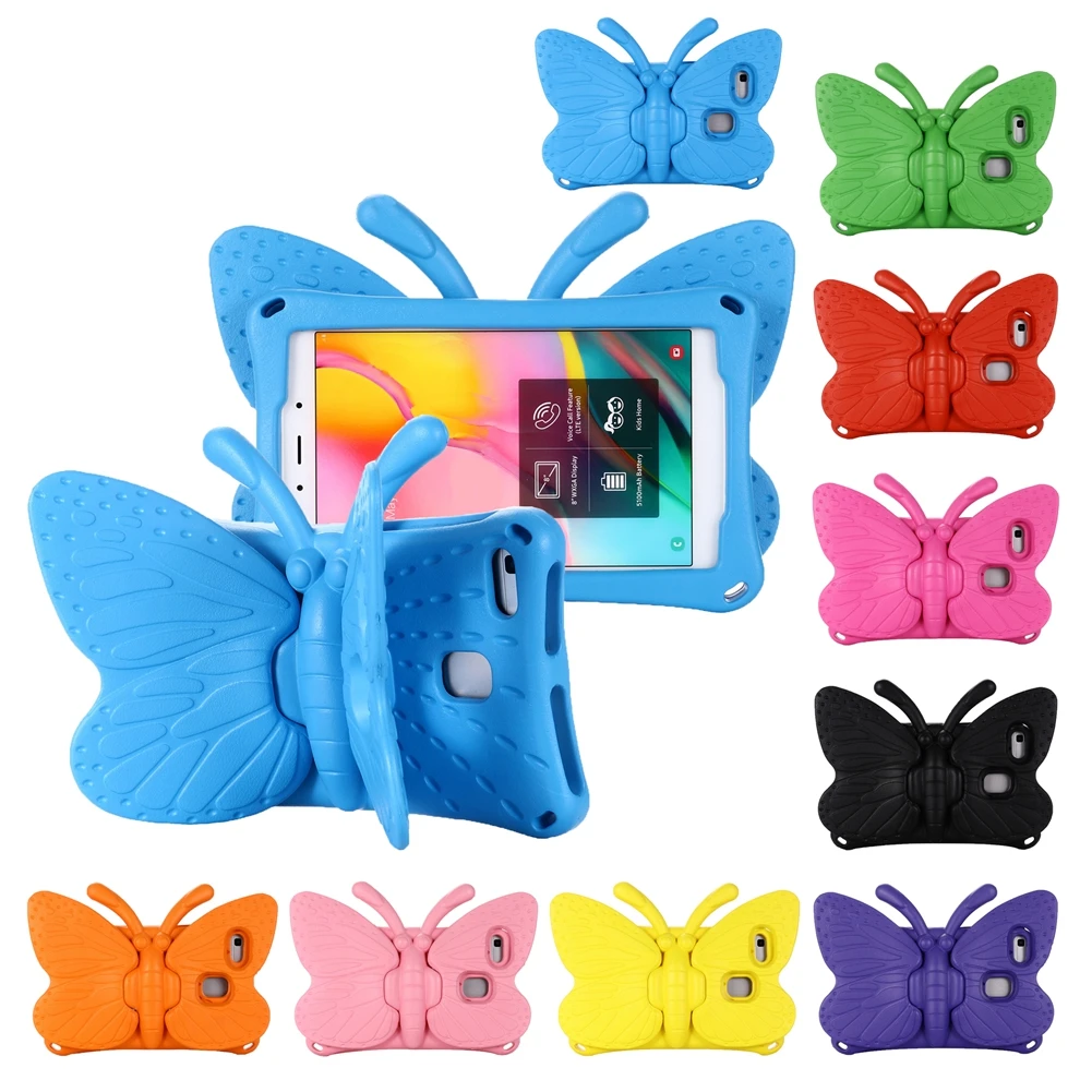 Per Samsung Galaxy Tab A7 Lite 8.7 '2021 Sm-T220 T225 Tablet Cover 3D Farfalla Antiurto Per Bambini Eva Custodia Protettiva Funda