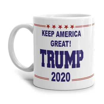 

2020 New Trump Coffee Mug Trump Pence Keep America Great MAGA Republican Conservative Gift Red Handle Ceramic Coffee Mug Tea Cup