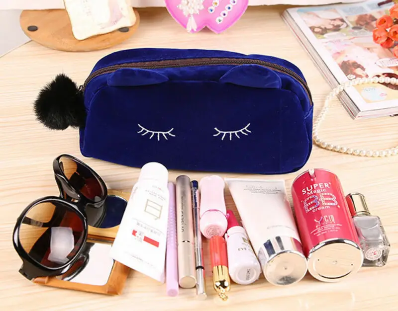 Hot Beauty Cosmetic Makeup Key Wallets Bags Cute Fashion Organizer Zipper Travel Toiletry Case Pouch Bags