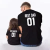 1pcs 1pcs Father and Baby Matching Shirts Best Dad Best Daughter 01 Letter Printed Daddy and Daughter Match Family Look Outfits 1
