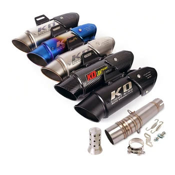 Slip On Motorcycle Exhaust Mid Connect Pipe And 51mm Muffler Stainless Steel For Honda NC700 NC750X Until 2019