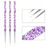 Nail Art Tools Varnish Uv Gel Polish Dotting Tools Rhinestone Picker Manicure Drawing Painting Pen Nail Markers Pencil Kit 3Pcs 4