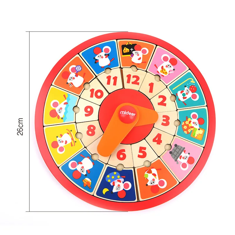 

Mi Deer Children with Numbers Clock Jigsaw Puzzle Wood Cognitive Animal Jigsaw Puzzle Educational Clock Teaching Aids Educationa