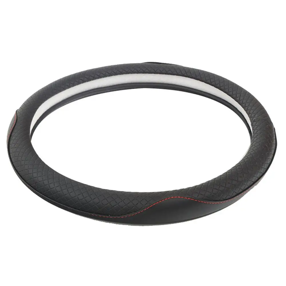 Universal Car Steering Wheel Cover PU Wear-resistant Automotive Car Handle Cover Comfortable Plush Cover