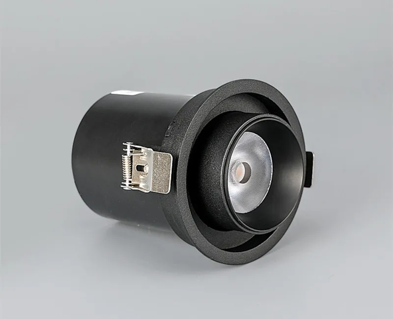 Cob-светодиоды с регулируемой яркостью потолочный Точечный светильник 7 Вт/9 Вт/12 Вт AC110V/220 В потолочный встраиваемый точечный потолочный светильник