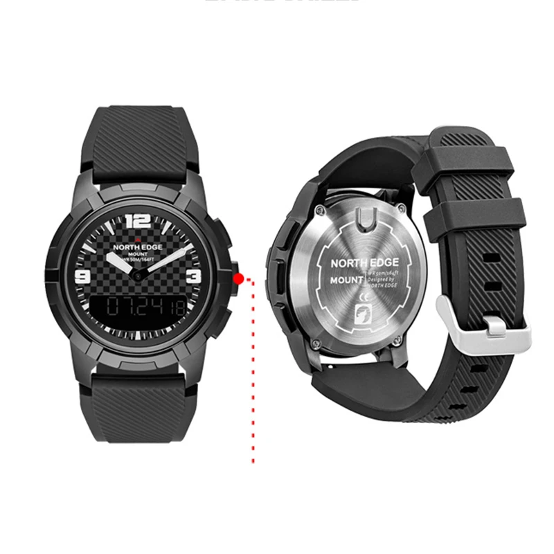 FGHGF MOUNT outdoor sports smart watch men's multi-function mountain hiking synchronous dual-display watch