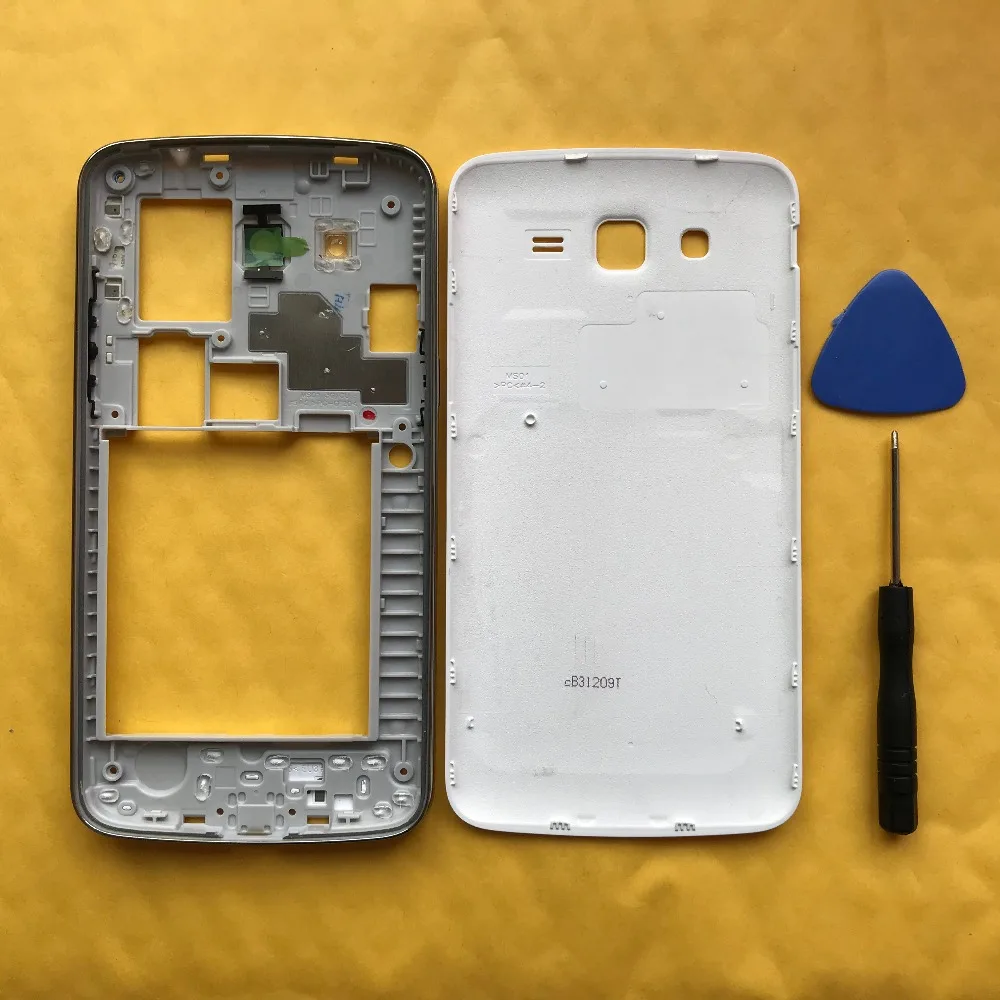Для samsung Galaxy Grand 2 Duos G7102 G7106 телефон промежуточный Корпус Шасси в корпусе с крышкой батареи задняя панель