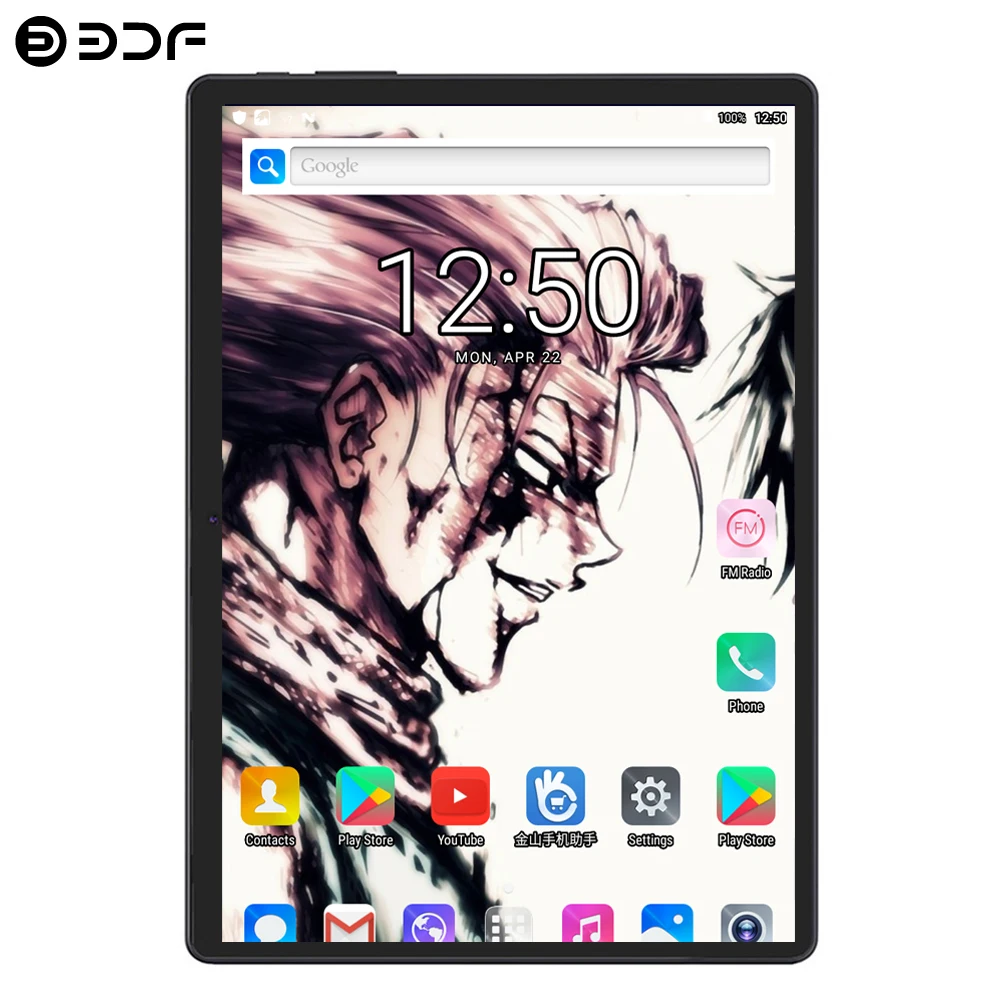 BDF Phablet 10,1 планшет 2.5D экран Android 9,0 десять ядер ОЗУ 8 Гб ПЗУ 128 Гб Камера МП WiFi 10 дюймов 4G LTE планшеты ПК