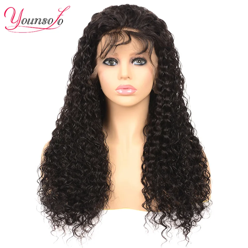 

Brazilian Water Wave Lace Front Human Hair Wigs Remy Front Lace Wigs With Baby Hair Pre Plucked Natural Younsolo Hair