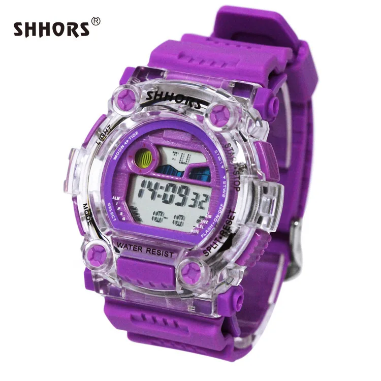 

Sheng hou shi shhors Children Students Watch Trend Multi-color LCD Display Waterproof Ht-691