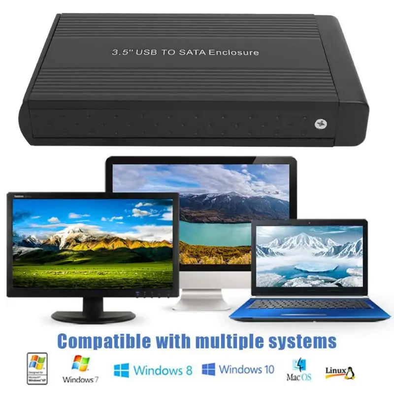 3," HDD SSD чехол USB 3,0 к usb type-B SATA жесткий диск коробка алюминиевый сплав Поддержка 8 ТБ адаптер Бесплатный внешний HDD диск