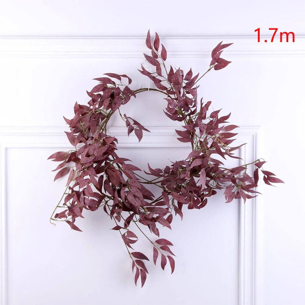 Висячие листья ивы Поддельные DIY товары для дома искусственная лоза вечерние декорация внутри снаружи гирлянда свадебное растение шелк