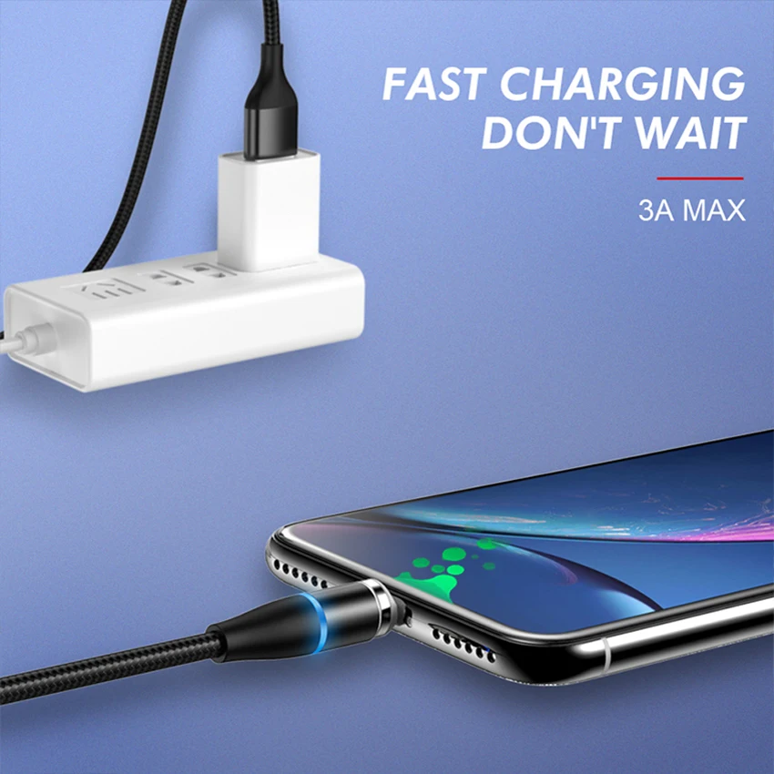 Jellico Магнитный зарядный кабель для быстрой зарядки Micro usb type-C кабель для iPhone samsung Xiaomi huawei мобильный телефон Магнитный кабель