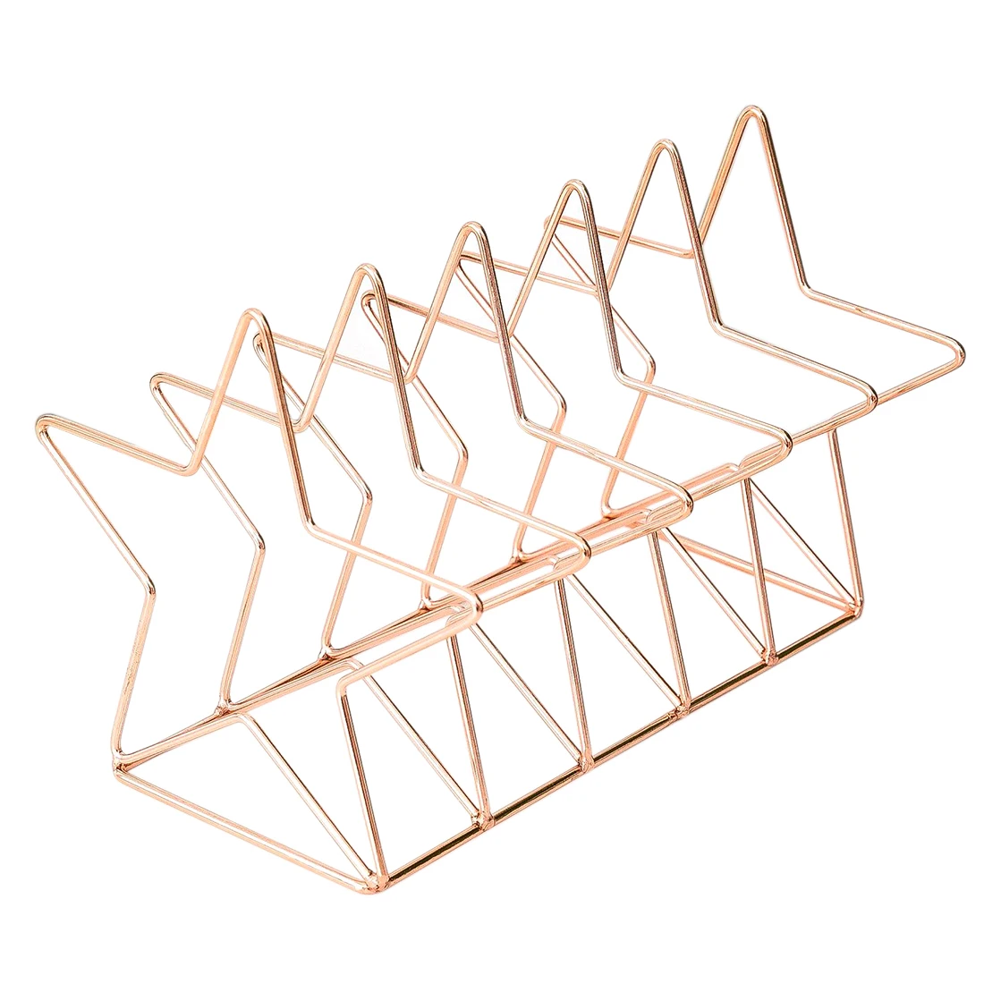 

Simple Iron Art Desktop Storage Book Rack Bookshelf Magazine Holder Organizer Rack For Document Folder Letter - Star Shape